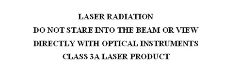 
   
    Labeling laser class 3R 
   
  