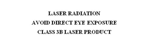 
   
    Labeling laser class 3B
   
  