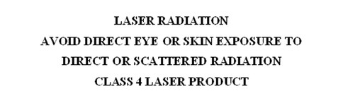 
   
    Labeling laser class 4
   
  