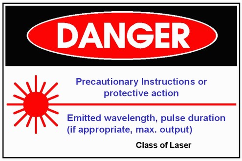 
   
    Fig 7b : warning sign - class 3B to 4
   
  